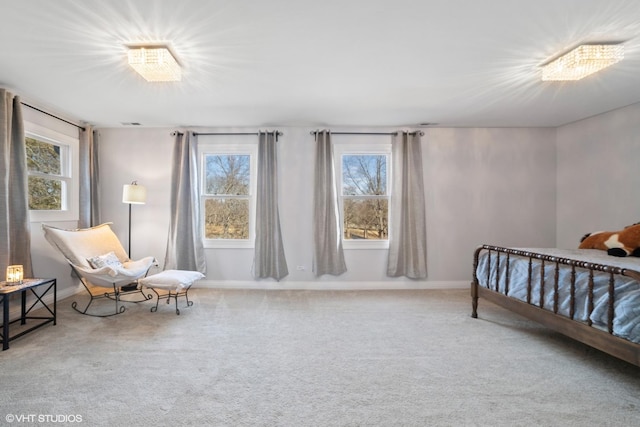 view of carpeted bedroom