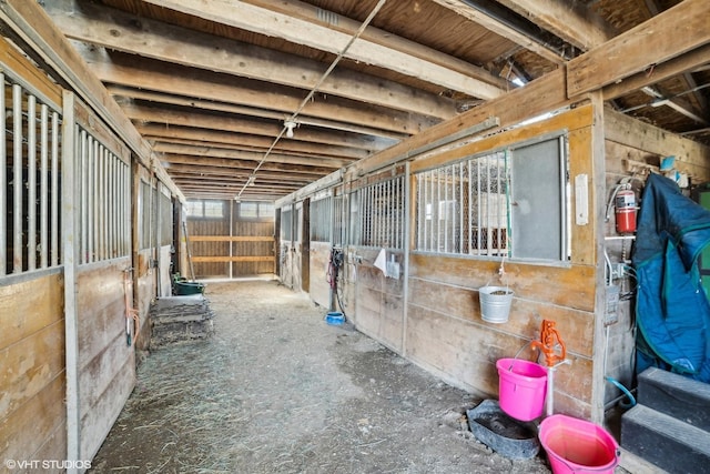 view of horse barn