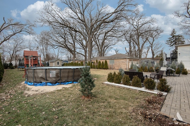 view of yard featuring a playground