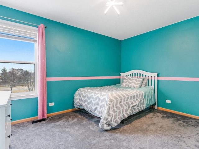 view of carpeted bedroom