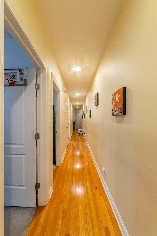 hallway featuring hardwood / wood-style floors