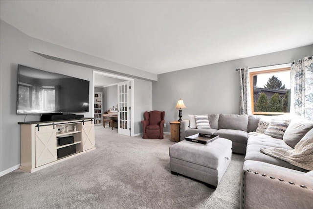 view of carpeted living room