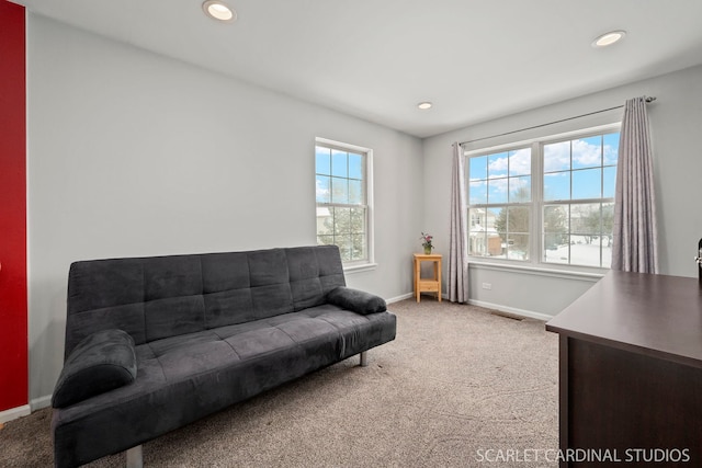 view of carpeted living room