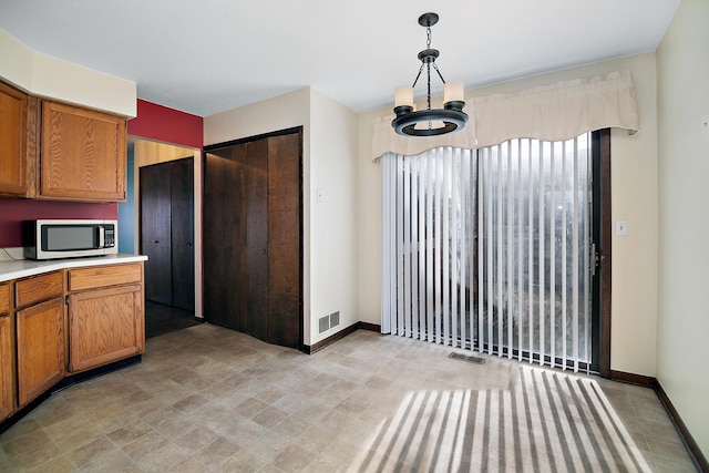 kitchen with pendant lighting