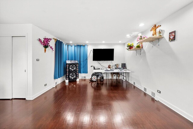 interior space featuring wood-type flooring