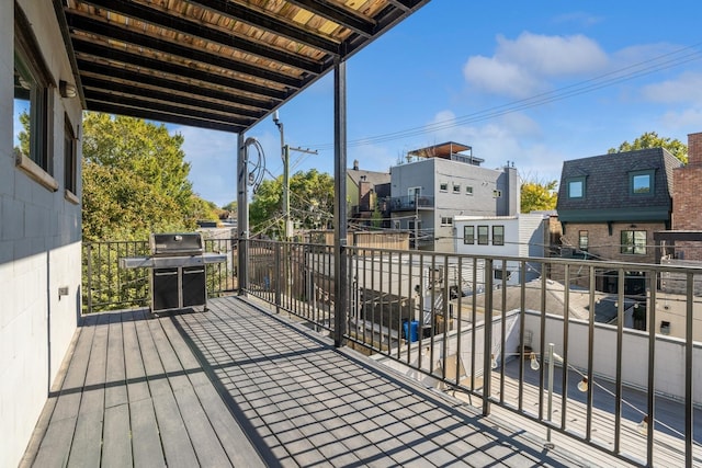 deck with grilling area