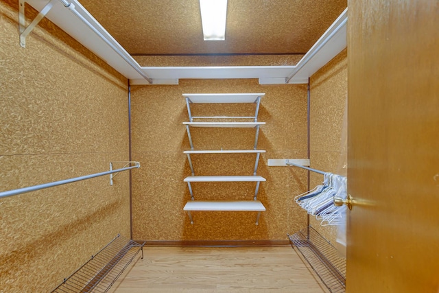 spacious closet with wood-type flooring