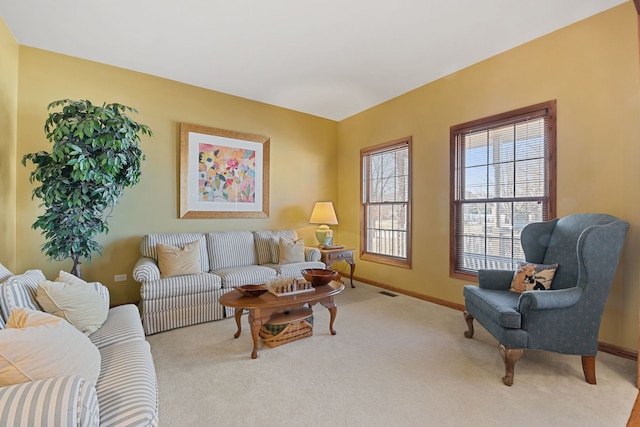 view of carpeted living room