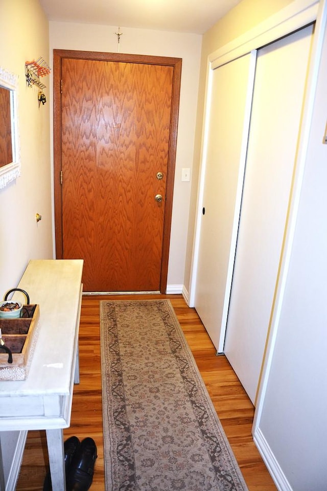 entryway featuring light hardwood / wood-style flooring