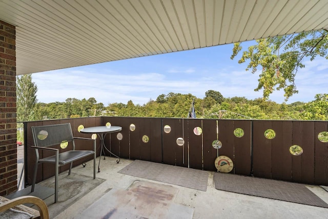 view of balcony