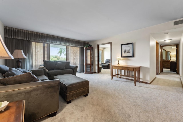 view of carpeted living room