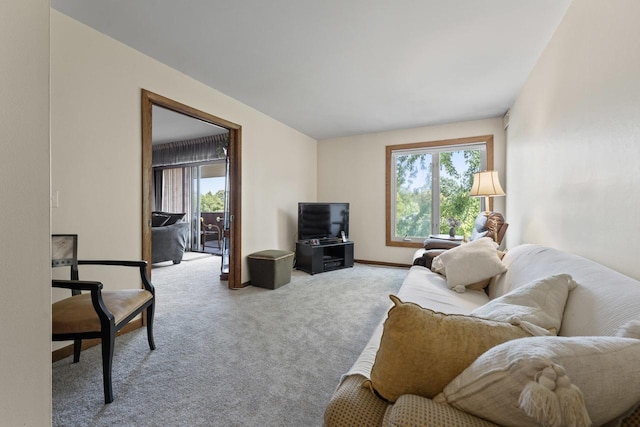 view of carpeted living room