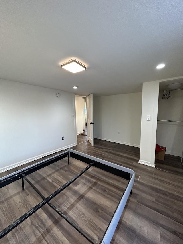 interior space featuring dark hardwood / wood-style floors