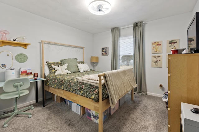 bedroom with carpet floors