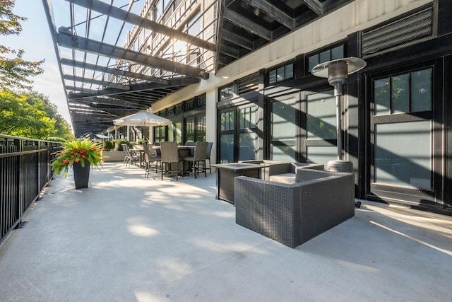 view of patio featuring outdoor dining space