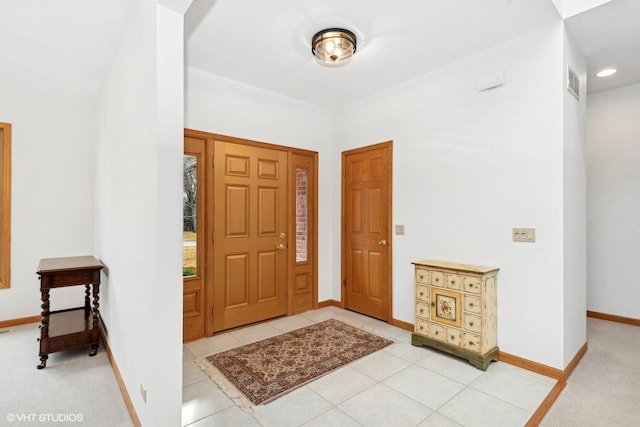 view of tiled entrance foyer