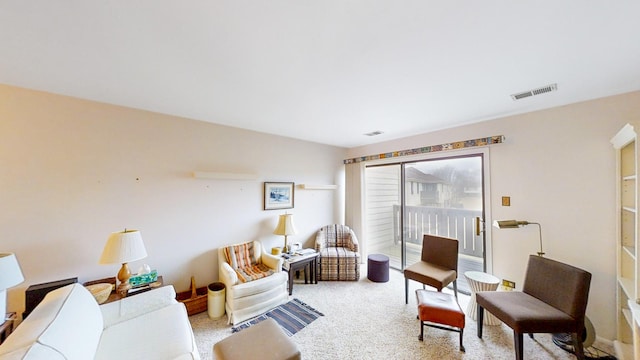 view of carpeted living room