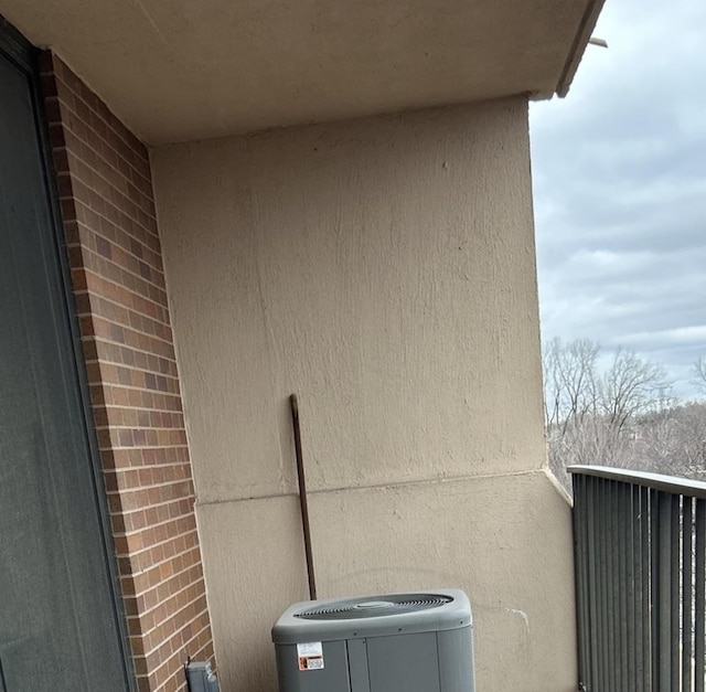 balcony with central AC unit