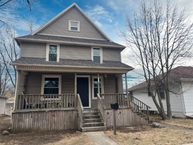 view of front of house with covered porch