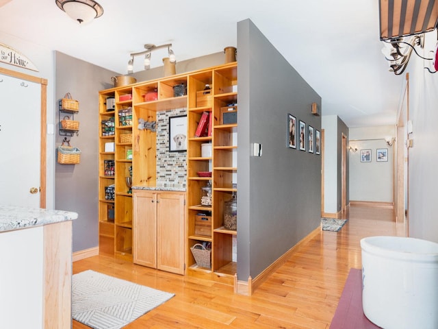 37W751 Orchard Ln, Elgin, IL 60124 - corridor with baseboards and light wood-style floors