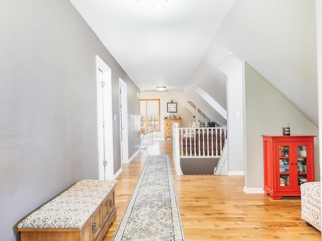 37W751 Orchard Ln, Elgin, IL 60124 - hall featuring light wood-style floors and an upstairs landing