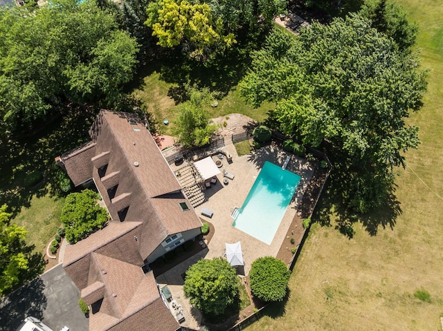 37W751 Orchard Ln, Elgin, IL 60124 - view from above of property with a pool area