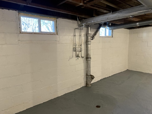 view of basement