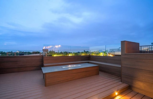 view of deck at dusk