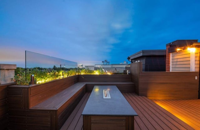 view of deck at dusk