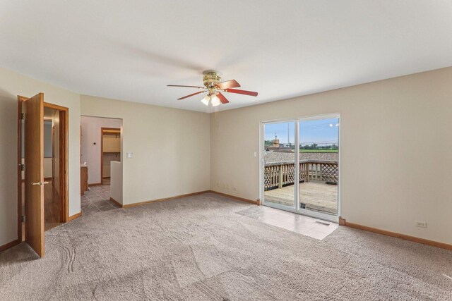 4204 E Dr, Wonder Lake, IL 60097 - spare room with ceiling fan and carpet floors