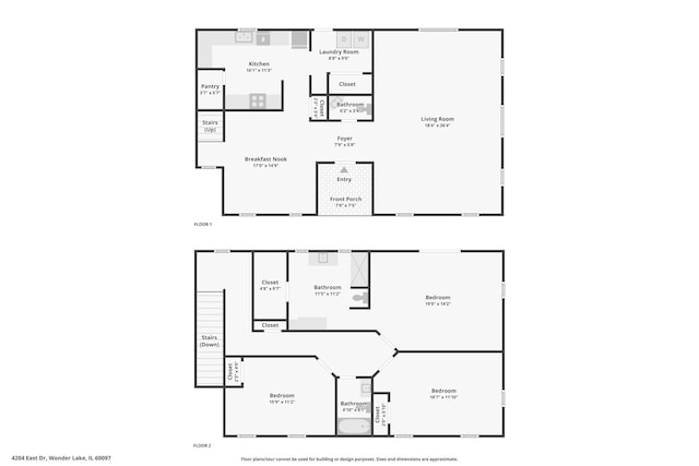 4204 E Dr, Wonder Lake, IL 60097 - view of home floor plan