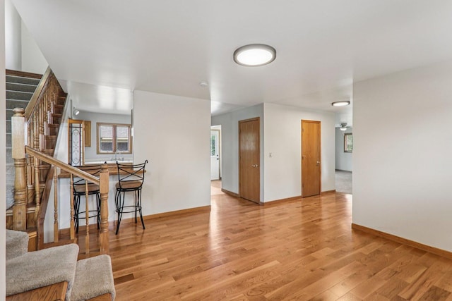 4204 E Dr, Wonder Lake, IL 60097 - living area featuring stairway and wood finished floors