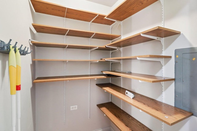 pantry with electric panel