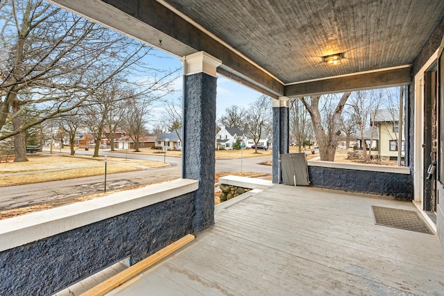 wooden deck with a porch