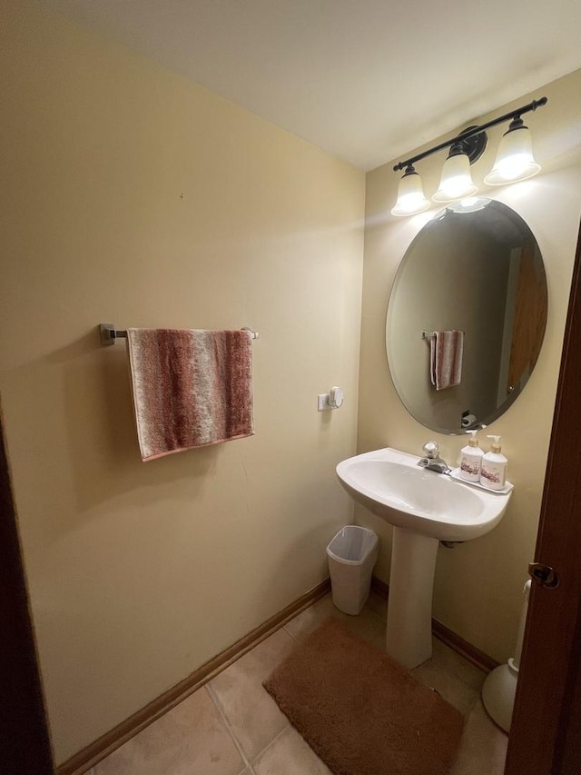 bathroom featuring tile patterned flooring