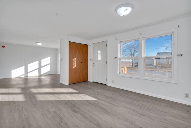 foyer featuring hardwood / wood-style floors