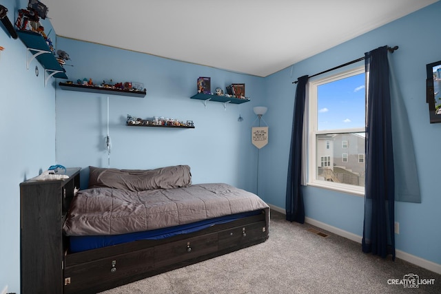 view of carpeted bedroom