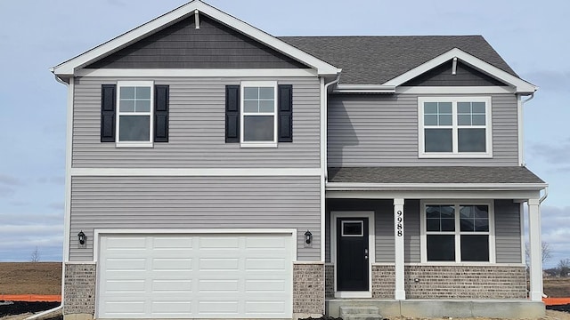 craftsman-style house with a garage