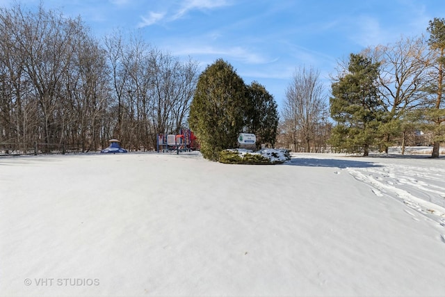 view of snowy yard