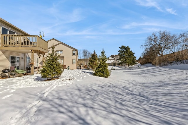 view of snowy yard