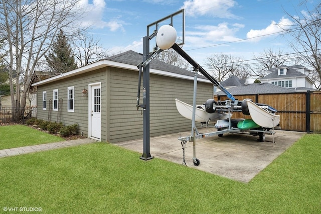 view of property exterior with a yard