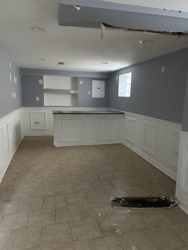 kitchen with white cabinetry