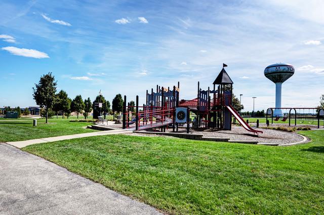 view of jungle gym featuring a yard