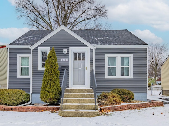 view of bungalow