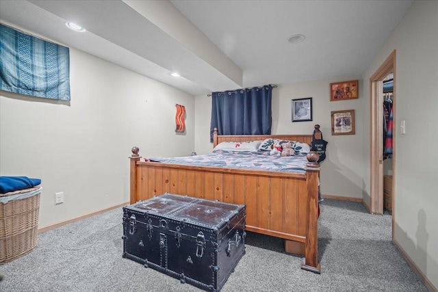 view of carpeted bedroom