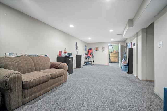 view of carpeted living room