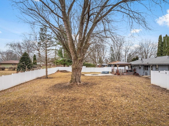 view of yard with a gazebo