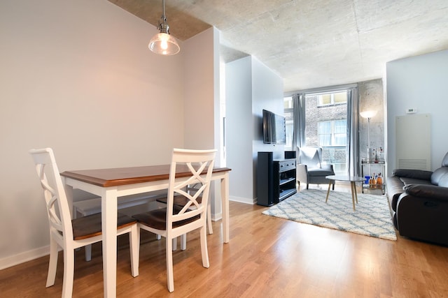 dining room featuring light wood-type flooring