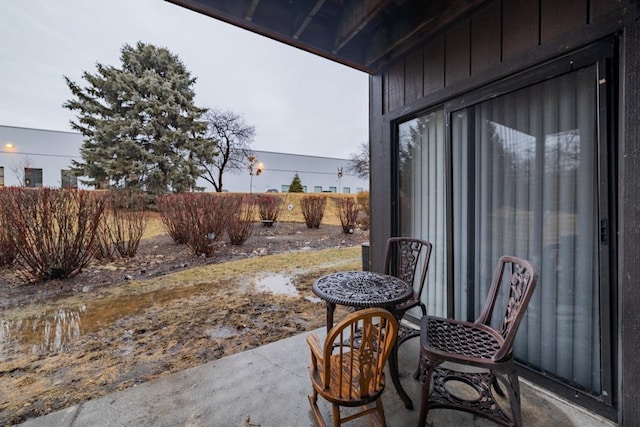 view of patio / terrace featuring fence