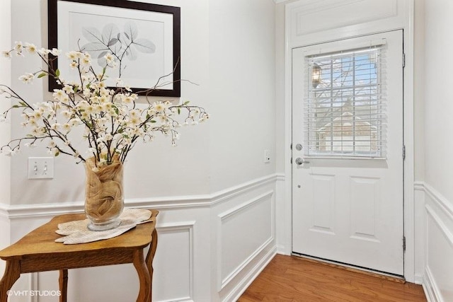 entryway featuring light hardwood / wood-style floors